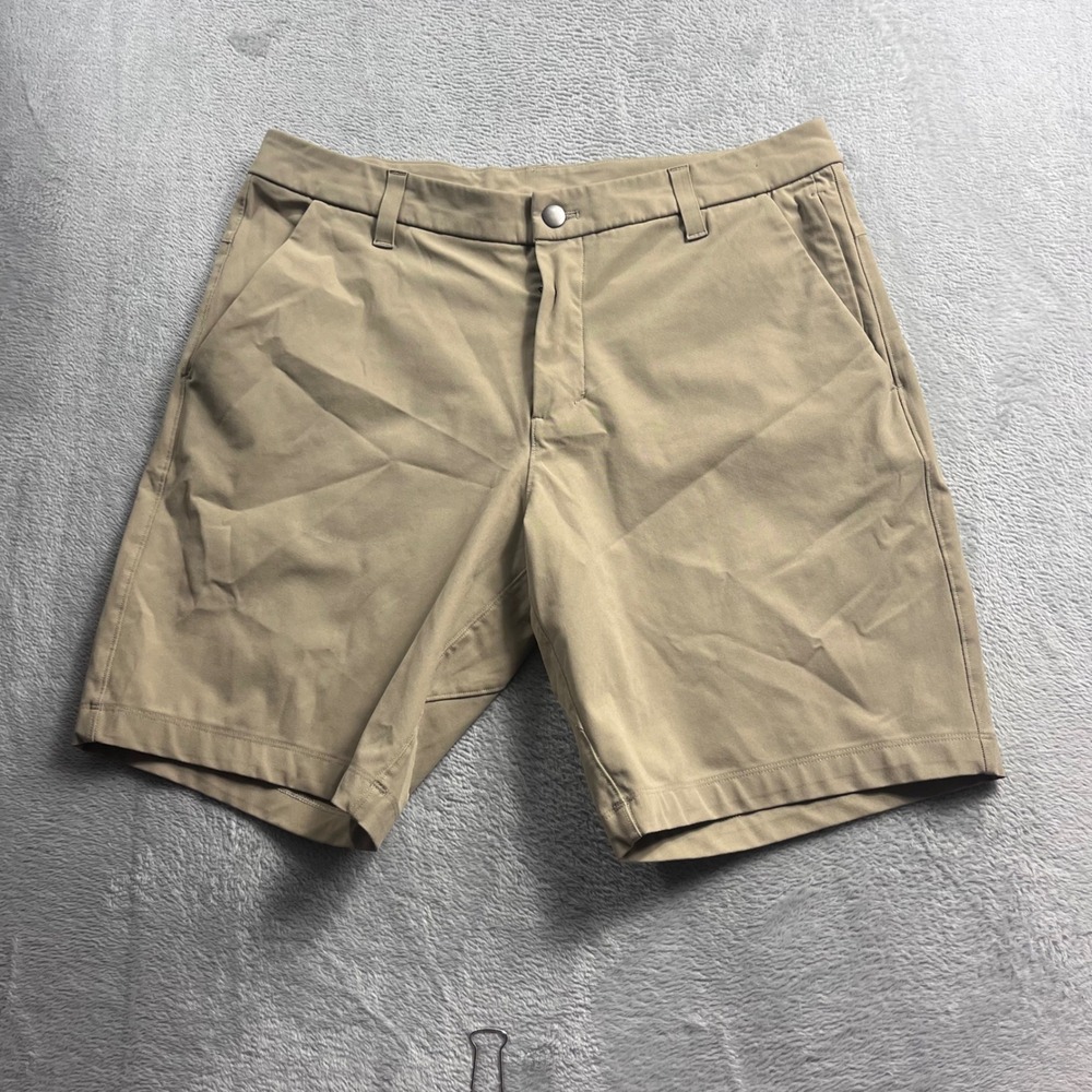 Lululemon Commission Shorts 9 Mens 32 Khaki Tan Chino LM7AAOS